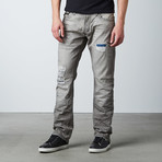 Torn Slim Fit Denim // Dirty White (30WX32L)