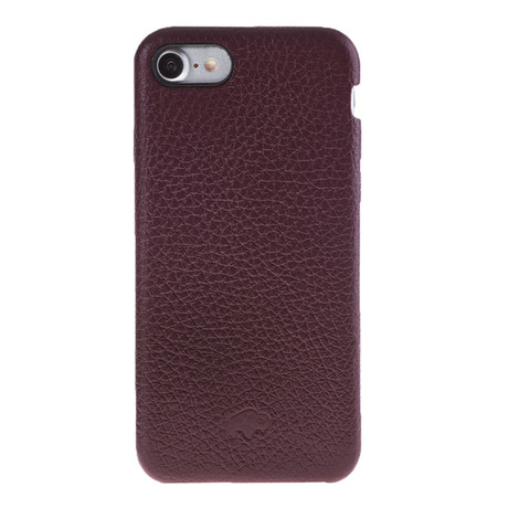 Full Cover Case // Soft Grain Burgundy Leather (iPhone 7)