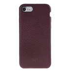 Full Cover Case // Soft Grain Burgundy Leather (iPhone 7)