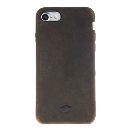 Full Cover Case // Antique Brown Leather (iPhone 7)