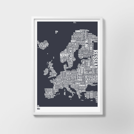 Europe Typography Map