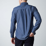 Long-Sleeve Southwest Button-Up Shirt // Navy (S)