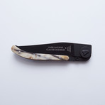Laguiole Liner Lock Pocket Knife // Black + Ram Horn