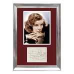 Katharine Hepburn Vintage Autograph Display