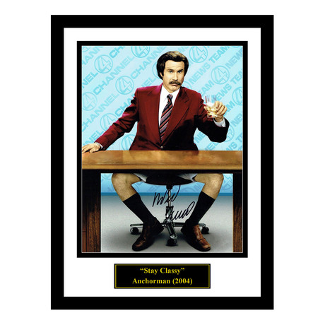 Anchorman Ron Burgundy // Signed By Will Ferrell