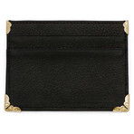 Embellished Slim Leather Wallet (Silver)