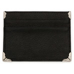 Embellished Slim Leather Wallet (Silver)