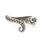 Silver Tentacle Wrap Ring (Size 5)