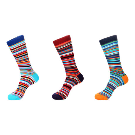 Dress Socks // Micro Stripes // Pack of 3