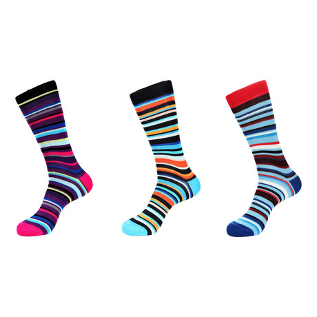 Dress Socks // Lucky Stripes // Pack of 3