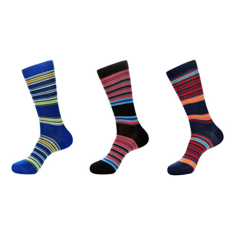 Dress Socks // Stripes and Solids // Pack of 3