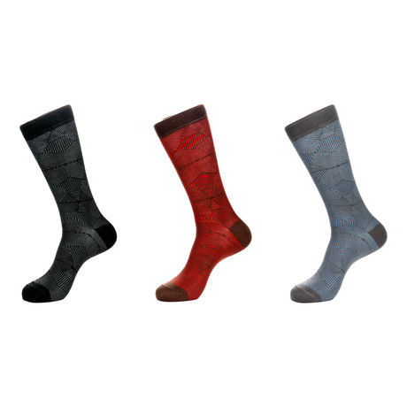 Dress Socks // Geometic // Pack of 3
