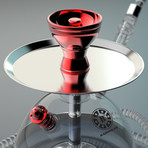 Narshisha // Modern Acrylic Hookah + Bluetooth LED // Red