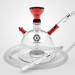 Narshisha // Modern Acrylic Hookah + Bluetooth LED // Red