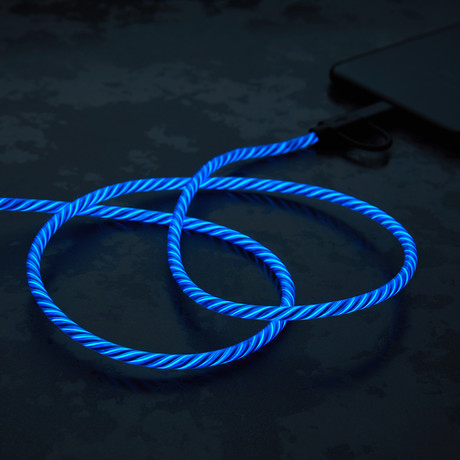 LED Glowing Cable // Blue