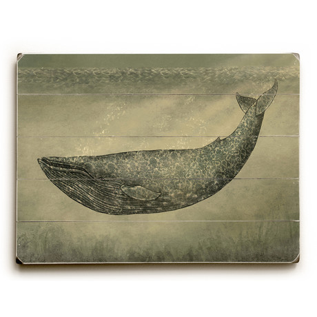 Damask Whale (14"W x 20"H x 1"D)