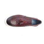 Leather Basket Weave Tassel Loafer Sneaker // Bordeaux (Euro: 45)