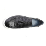 Leather Basket Weave Tassel Loafer Sneaker // Black (Euro: 42)