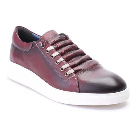 Leather Lace-Up Sneaker // Bordeaux (Euro: 40)