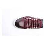 Leather Lace-Up Sneaker // Bordeaux (Euro: 40)