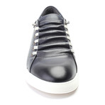 Leather Lace-Up Sneaker // Dark Blue (Euro: 41)