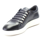 Leather Lace-Up Sneaker // Dark Blue (Euro: 40)