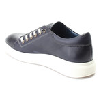 Leather Lace-Up Sneaker // Dark Blue (Euro: 44)