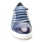 Leather Lace-Up Sneaker // Blue (Euro: 45)