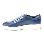 Leather Lace-Up Sneaker // Blue (Euro: 41)