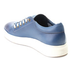 Leather Lace-Up Sneaker // Blue (Euro: 42)