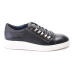 Leather Lace-Up Sneaker // Black (Euro: 44)