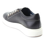 Leather Lace-Up Sneaker // Black (Euro: 45)