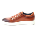 Leather Lace-Up Sneaker // Tobacco (Euro: 42)