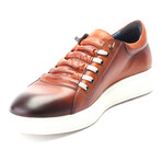 Leather Lace-Up Sneaker // Tobacco (Euro: 42)