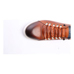 Leather Lace-Up Sneaker // Tobacco (Euro: 45)