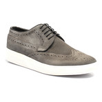 Suede Lace-Up Wingtip Derby Sneaker // Grey (Euro: 42)