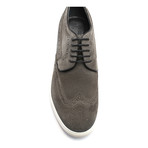 Suede Lace-Up Wingtip Derby Sneaker // Grey (Euro: 42)