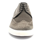 Suede Lace-Up Wingtip Derby Sneaker // Grey (Euro: 40)