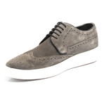 Suede Lace-Up Wingtip Derby Sneaker // Grey (Euro: 41)