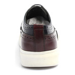 Patent Lace-Up Wingtip Derby Sneaker // Dark Blue + Bordeaux (Euro: 44)