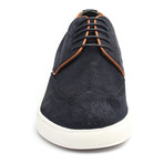 Suede Lace-Up Wingtip Derby Sneaker // Dark Blue (Euro: 40)