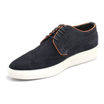 Suede Lace-Up Wingtip Derby Sneaker // Dark Blue (Euro: 40)