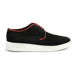 Suede Lace-Up Wingtip Derby Sneaker // Black (Euro: 41)