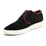 Suede Lace-Up Wingtip Derby Sneaker // Black (Euro: 41)