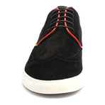 Suede Lace-Up Wingtip Derby Sneaker // Black (Euro: 45)