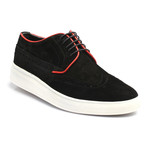 Suede Lace-Up Wingtip Derby Sneaker // Black (Euro: 42)