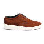 Suede Lace-Up Wingtip Derby Sneaker // Tobacco (Euro: 42)