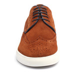 Suede Lace-Up Wingtip Derby Sneaker // Tobacco (Euro: 43)