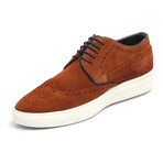 Suede Lace-Up Wingtip Derby Sneaker // Tobacco (Euro: 43)