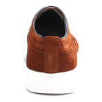 Suede Lace-Up Wingtip Derby Sneaker // Tobacco (Euro: 42)